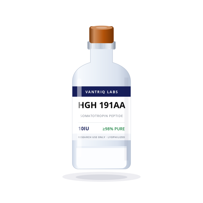 HGH 191AA research peptide vial - Vantriq Labs